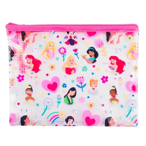 Estojo Slim Princesas 21x17cm em PVC Taimes