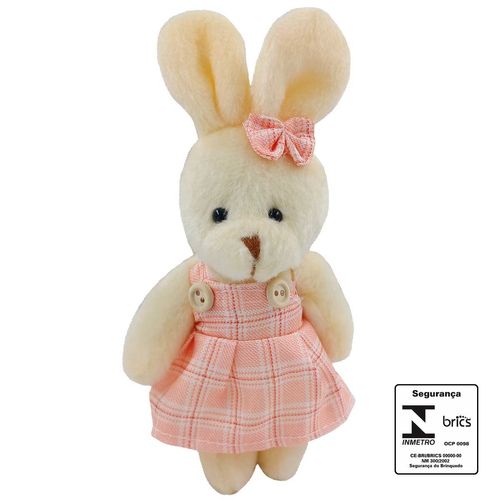 Coelho da Páscoa Xadrez 16x8cm em Poliéster Multiart