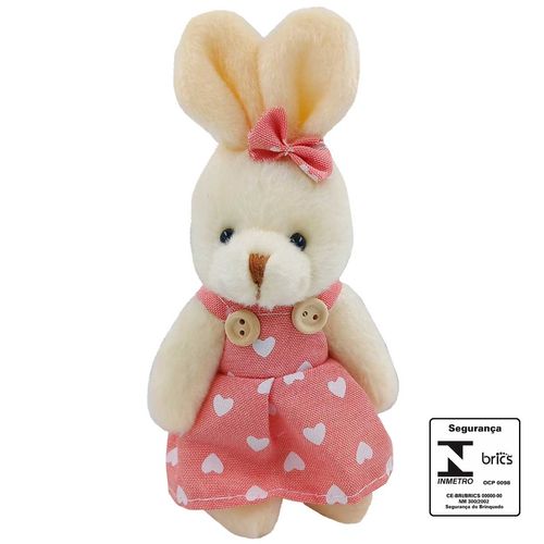 Coelho da Páscoa Coração 16x8cm em Poliéster Multiart