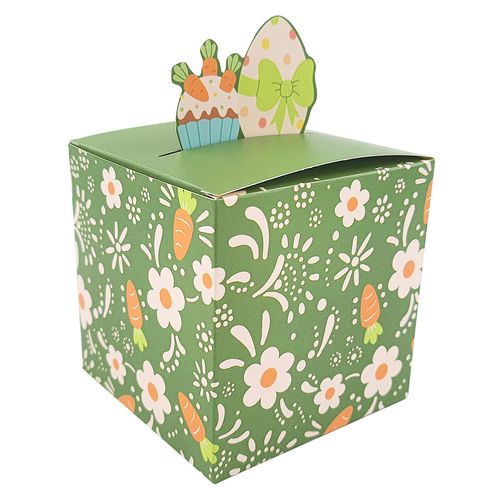 Caixinha de Doces Feliz Páscoa 9x9cm em Papel Multiart