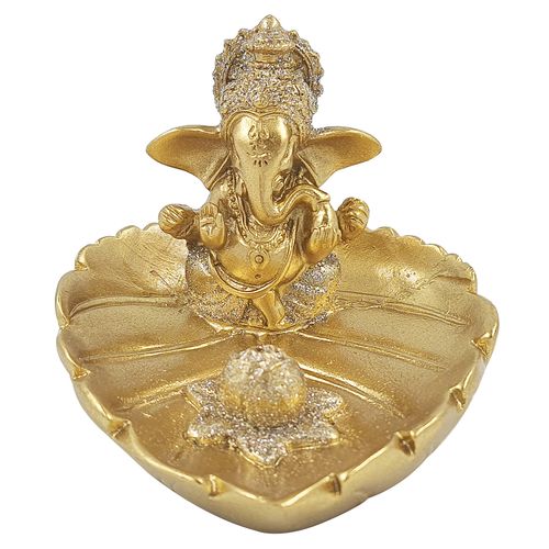 Porta Incenso Ganesha C/ Glitter 6,5x7,5cm em Resina Youbai