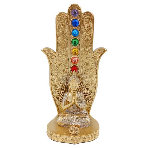 Porta Incenso Buda 16cm em Resina Youbai