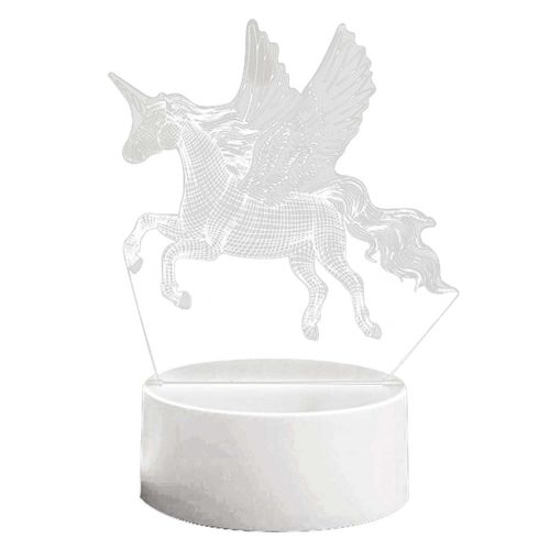 Luminária Unicórnio 3D 17,8x13,4 em Plástico Top Útil