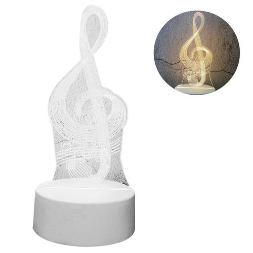 Luminária Clave de Sol 3D 20,2x7,3cm em Plástico Top Útil