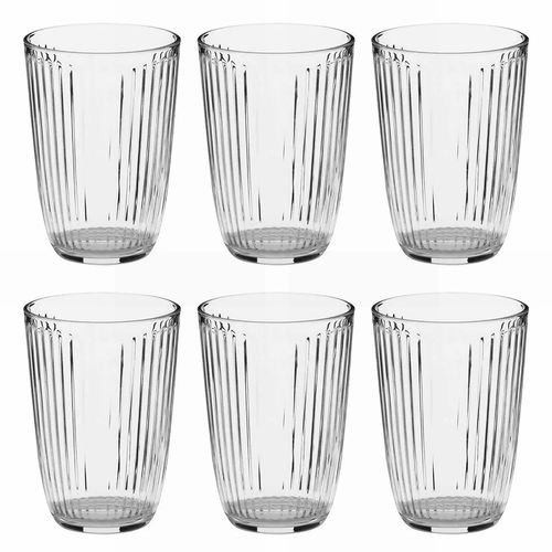Jogo de Copos Óptico 6 Peças 380ml em Vidro Fullfit