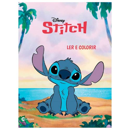 Livro Stitch Ler e Colorir 27x20cm em Papel Culturama