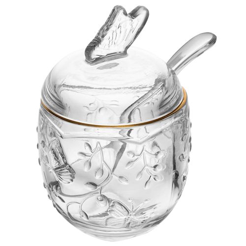 Açucareiro New Butterfly C/ Fio Dourado 250ml em Cristal Lyor