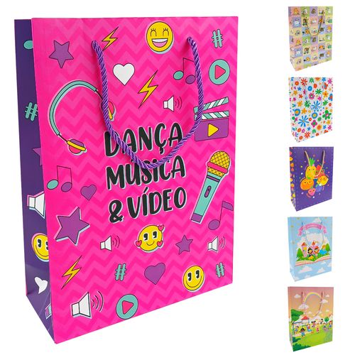 Sacola P/ Presente Infantil 19,4x27cm em Papel Tokyo Design