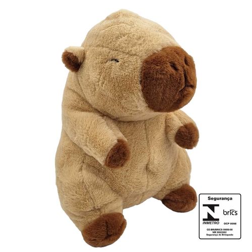 Capivara de Pelúcia 28cm em Poliéster Fizzy