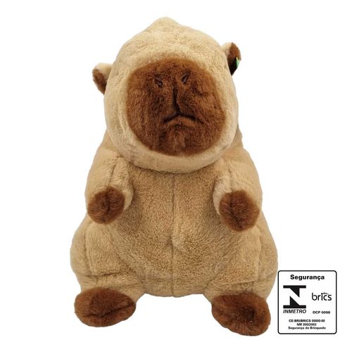 Capivara de Pelúcia 28cm em Poliéster Fizzy