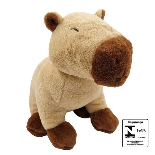 Capivara de Pelúcia 36cm em Poliéster Fizzy