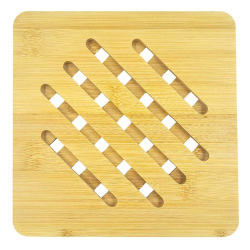 Descanso de Panela Quadrado 18cm em Bambu Fu Xing