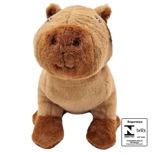Capivara de Pelúcia 25cm em Poliéster Fizzy