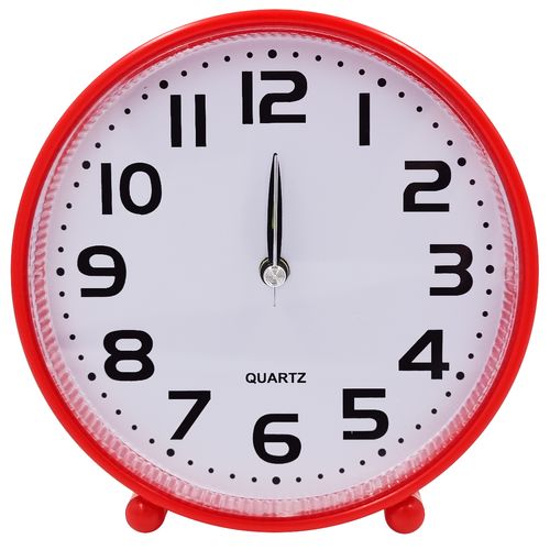 Relógio de Mesa Analógico 13cm em Plástico Fu Xing