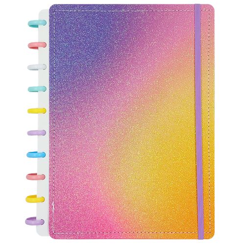 Caderno de Discos Glitter 20x26cm em Papel Dcarte