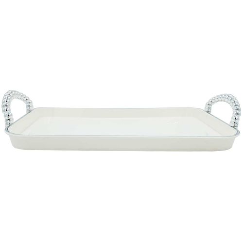 Bandeja Retangular C/ Alça 21,5x32,5cm em Plástico FWB