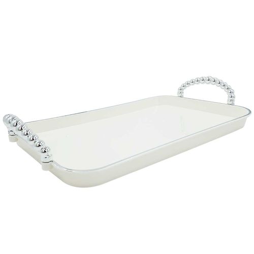 Bandeja Retangular C/ Alça 21,5x32,5cm em Plástico FWB