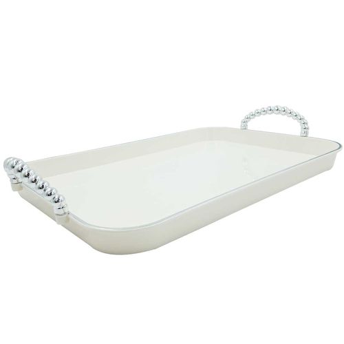 Bandeja Retangular C/ Alça 26x37,5cm em Plástico FWB