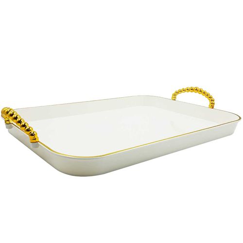Bandeja Retangular C/ Alça 30,5x41,7cm em Plástico FWB