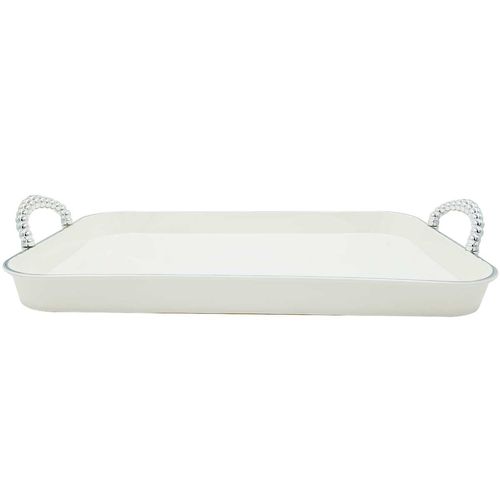 Bandeja Retangular C/ Alça 30,5x41,7cm em Plástico FWB