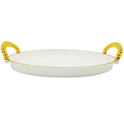 Bandeja Redonda C/ Alça 27,5cm em Plástico FWB