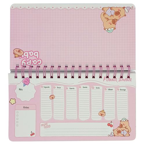 Planner Semanal Capivara 23x12cm em Papel Megagift