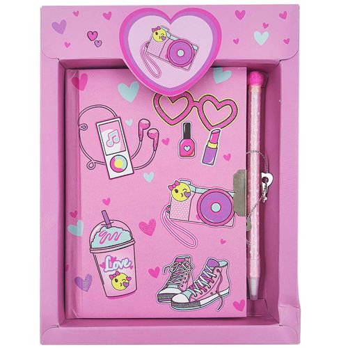 Diário Girls C/ Cadeado 14x19cm em Papel Sanxia