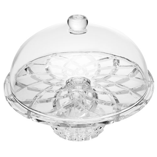Boleira Deli Diamond C/ Tampa 30x23,5cm em Vidro Lyor