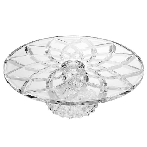 Prato P/ Bolo Deli Diamond 30cm em Vidro Lyor