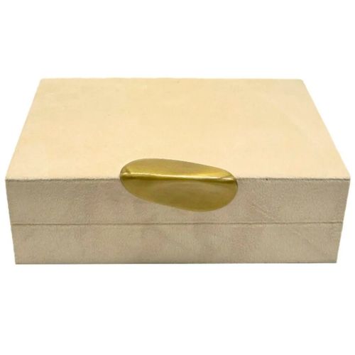 Caixa Retangular Marfim 36x18cm em MDF Paramount