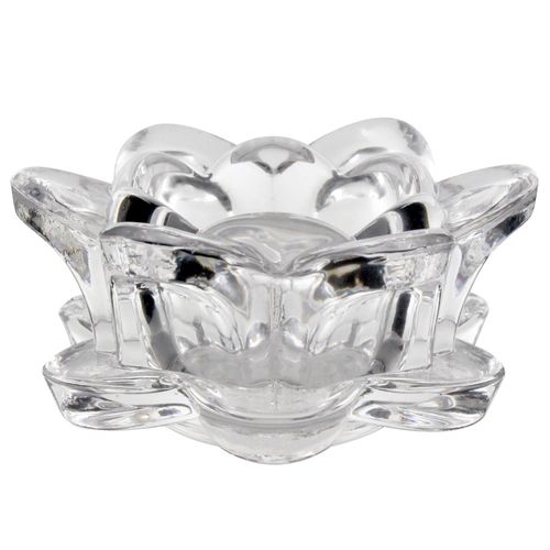 Porta Vela Flor Decorativo 8,5cm em Vidro Youbai