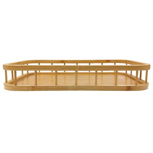 Bandeja Retangular 45x30cm em Bambu Kehome
