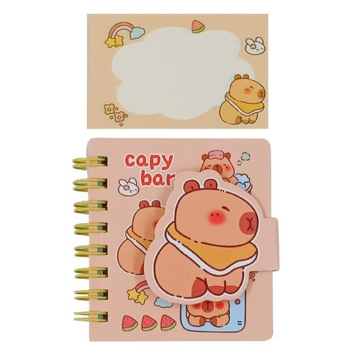Kit Caderno + Bloco de Anotação Capivara 2 Peças em Papel Michael Judi