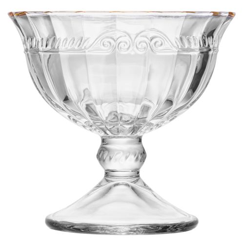 Jogo de Taça P/ Sobremesa Imperial C/ Fio Dourado 6 Peças 180ml em Cristal Lyor