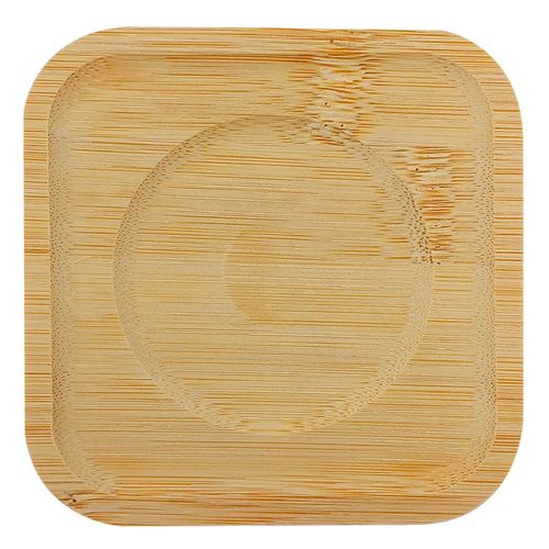 Porta Copos Quadrado 6 Peças 9,5cm em Bambu Kehome