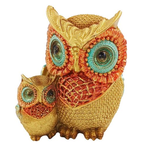 Corujas Decorativa 10cm em Resina Youbai