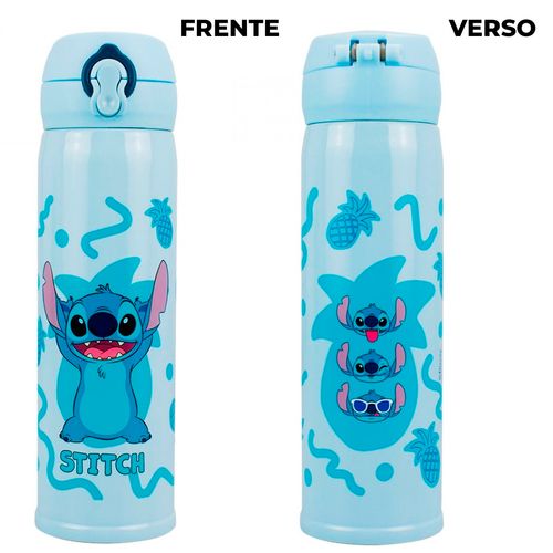 Garrafa Térmica Stitch 400ml em Aço Inox Minas Presentes