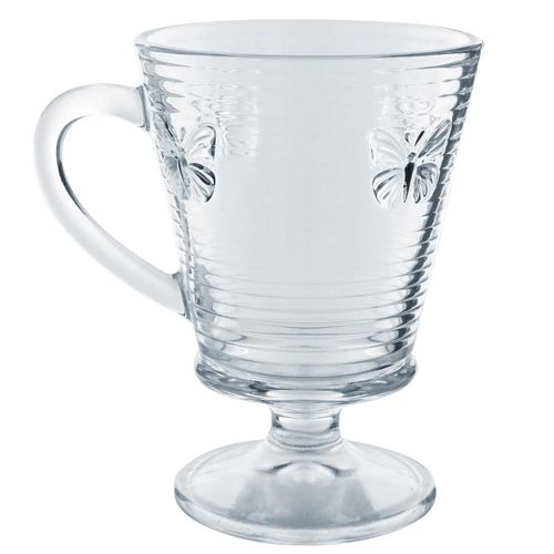 Jogo de Taças Cappuccino Lines Butterfly 4 Peças 240ml em Vidro Wolff