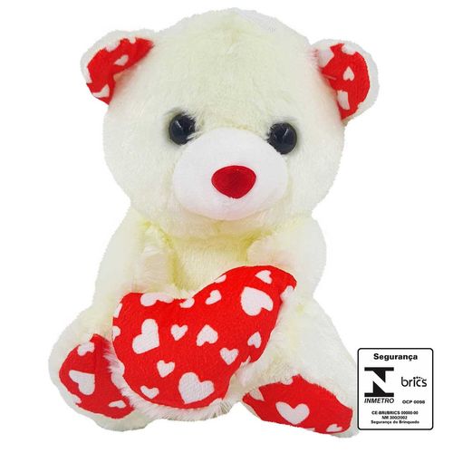 Urso de Pelúcia Amor 20cm em Poliéster Interponte