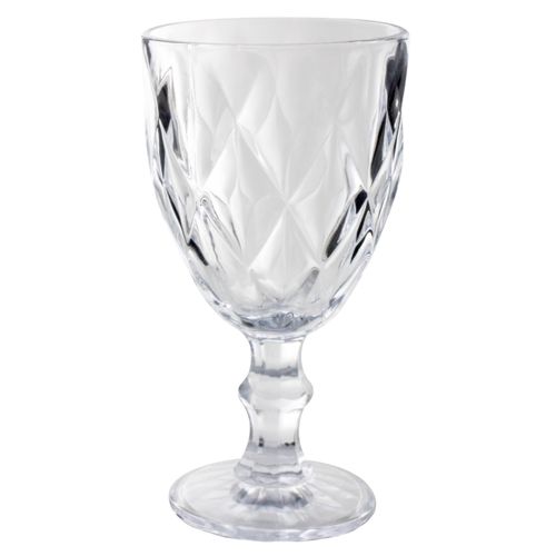 Jogo De Taças Diamond 6 Peças 340ml em Cristal Bela Flor