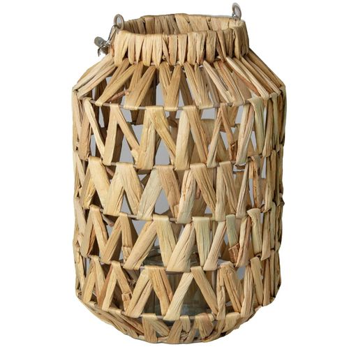 Lanterna C/ Alça Decorativa 25x37cm em Fibra Natural Paramount