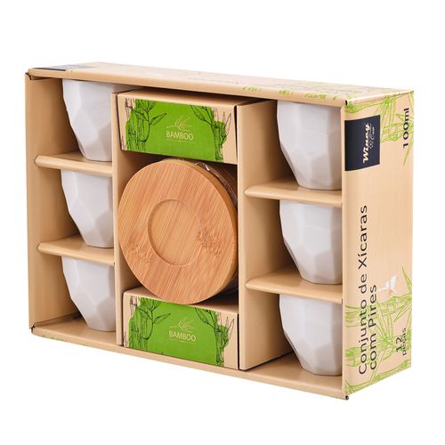Jogo de Xícaras Serene 12 Peças 90ml em Porcelana Wincy