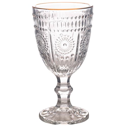 Jogo De Taças Duke Fio De Ouro 6 Peças 320ml em Vidro Wincy