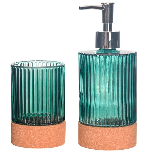 Kit Banheiro Obsidian 2 Peças em Vidro Wincy