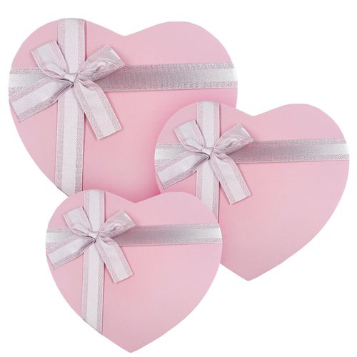 Jogo De Caixa Coração 3 Peças em Papel Wincy