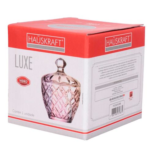 Potiche Luxe 8,5x8,5x11cm em Vidro Hauskraft