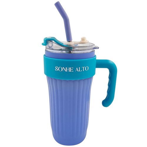 Copo Térmico C/ Canudo 860ml em Aço Inox Tokyo Design