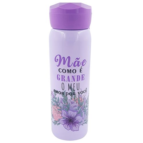 Garrafa Mãe Floral C/ Alça 600ml em Alumínio Interponte
