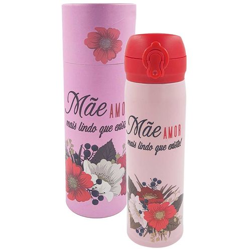 Garrafa Térmica Mãe Floral 400ml em Aço Inox Interponte