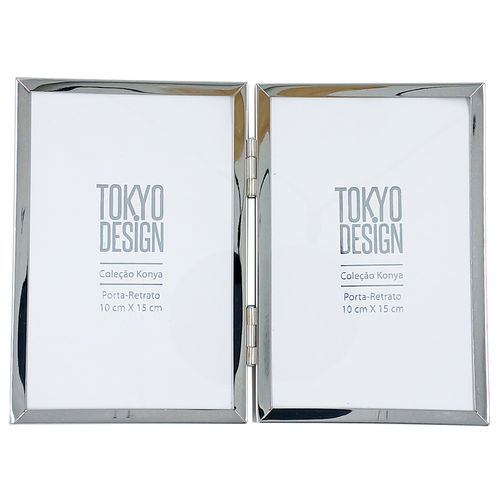 Porta Retrato Konya 10x15cm em Aço Inox Tokyo Design